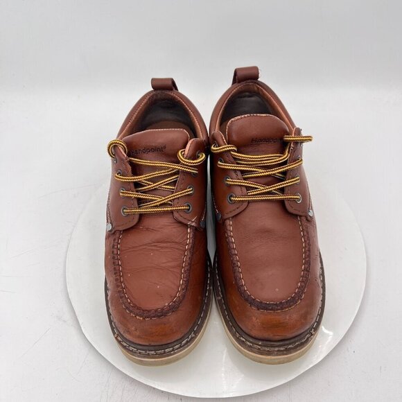 Handpoint Suretrack 4" Men Size 9EE 82994 Brown Tan Leather Oxford Work Shoes - Picture 3 of 14